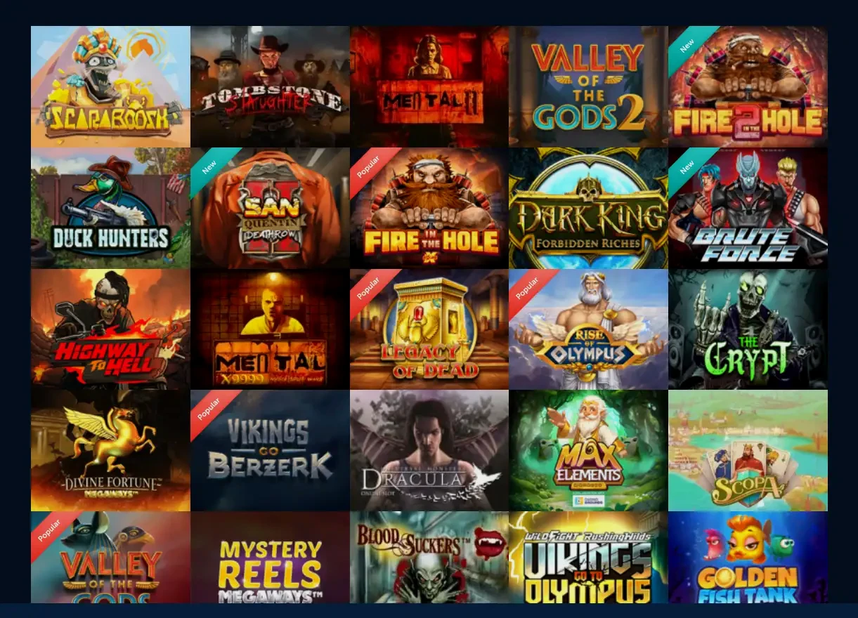 Vegashero Online Casino Spielübersicht
